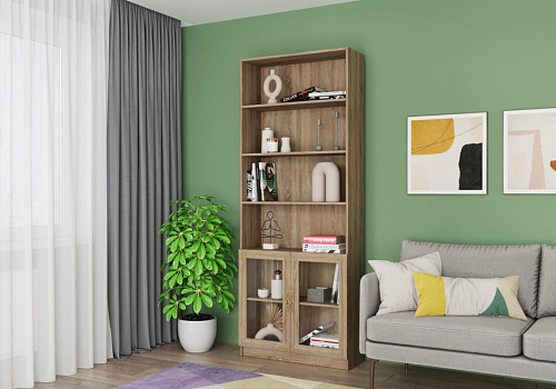 Книжный шкаф Карлос-022 Дуб Сонома - фото 1