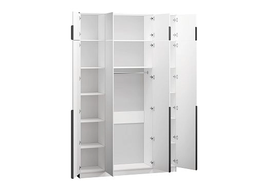 Шкаф распашной Марсель-4 с антресолью Белый - фото 2