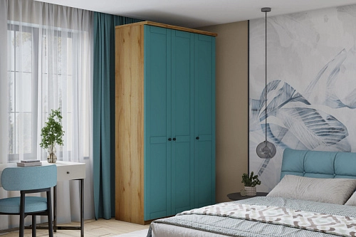 Шкаф распашной София РАХ-1 МДФ Аквамарин - фото 1