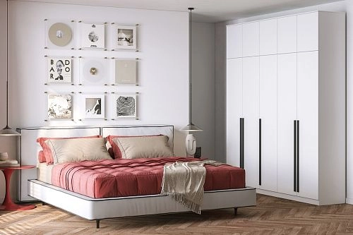 Шкаф распашной Лорена Пакс-5 с антресолью Белый - фото 1