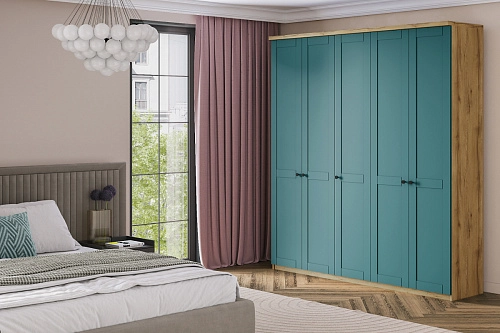 Шкаф распашной София РАХ-10 МДФ Аквамарин - фото 1