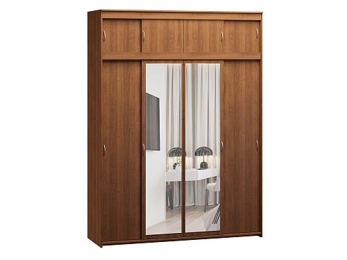 Шкаф-купе Миллениум-4 с антресолью Орех Экко - фото 2