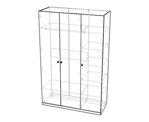 Шкаф распашной Стрекоза Mini-3 Белый - фото 2