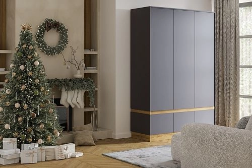 Шкаф распашной Exeed-3 Графит - фото 1