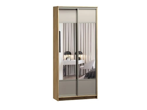 Шкаф-купе Борнео-2.6 Дуб Золотистый/Слоновая Кость - фото 2