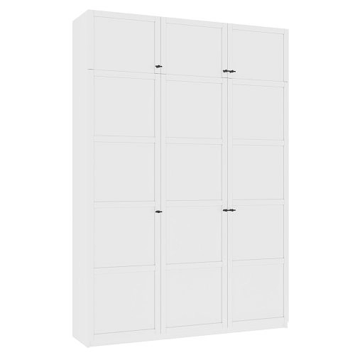 Шкаф распашной Скаген-3 с антресолью Белый - фото 2