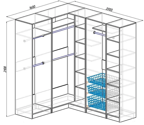 Гардеробная Alexa-3 - фото 2