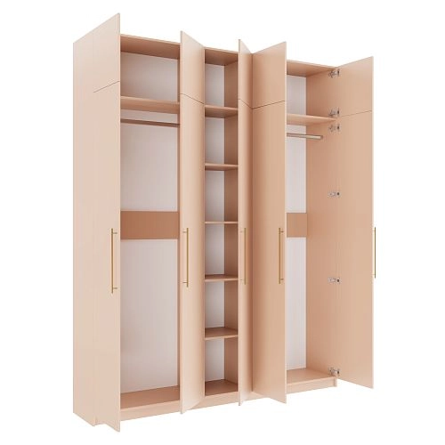 Шкаф распашной Калифорния-5 с антресолью Сатин - фото 3