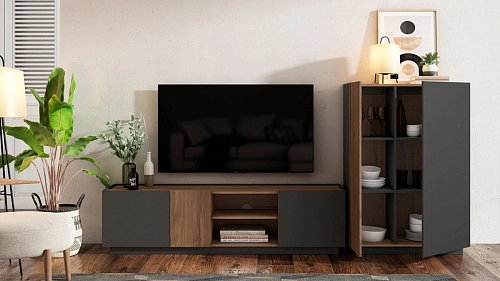 Стенка Бифи-2 Графит - фото 1