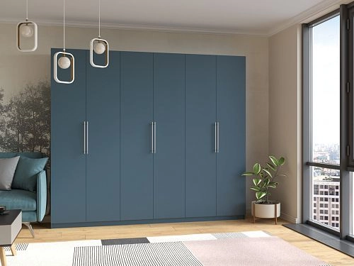 Шкаф распашной Калифорния-6 Альби Полуночно-синий - фото 1