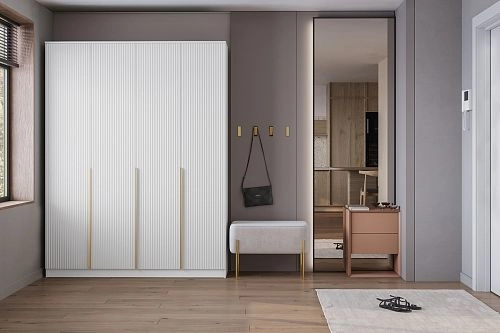 Шкаф распашной Монро-4 Белый - фото 1