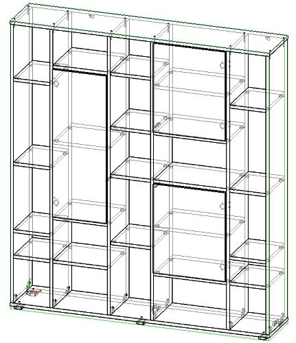 Стеллаж Куб-2 Кашемир Белый ВенгеМДФ - фото 2