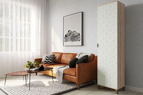 Шкаф распашной Марвин Йорк 1 фрезеровка 2 Милк - фото 1