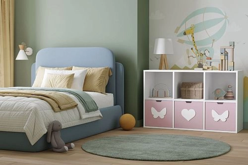 Стеллаж KIDS 12 Розовый Лайт - фото 1