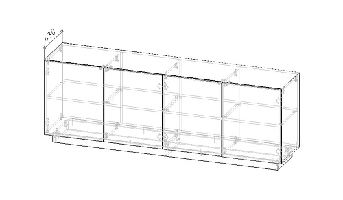 ТВ тумба Алиса 1 Серый - фото 4