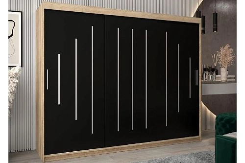 Шкаф-купе Валмиера-7 NEW Дуб Сонома/Черный - фото 1