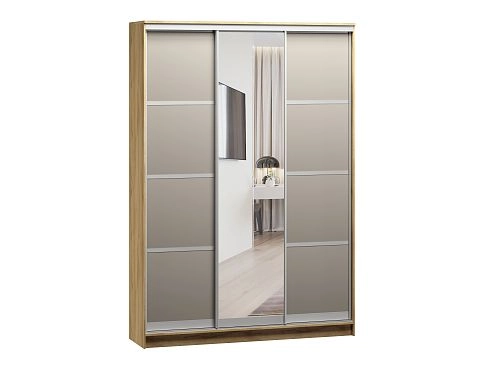 Шкаф-купе Борнео-3.4 Дуб Золотистый/Серебро - фото 2