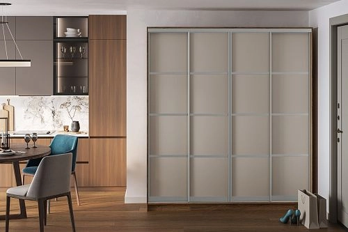 Шкаф-купе Борнео-4.2 Дуб Делано/Серебро - фото 1