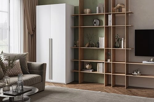 Шкаф распашной Лорена Бест-2 Белый - фото 1