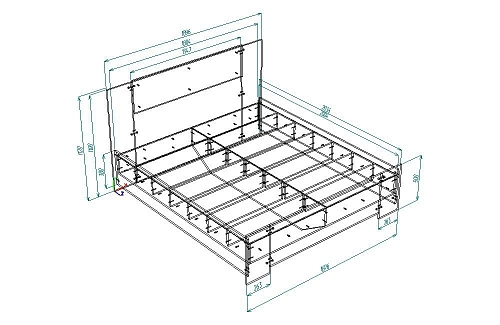 Кровать Муна, ширина-160 - фото 7