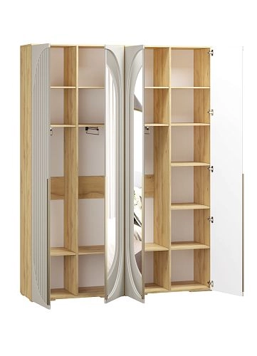 Шкаф распашной Брей-2.1 Кашемир/Дуб Золотистый - фото 3