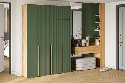 Шкаф распашной Лоренсе-4 с антресолью Шарли Green - фото 1