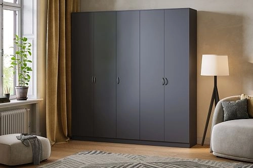 Шкаф распашной Лайт-5 Графит - фото 1