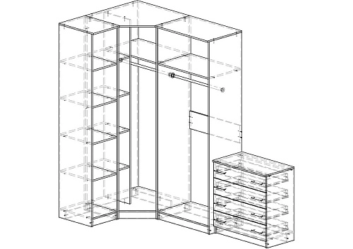 Шкаф угловой Меркурий-3 - фото 2