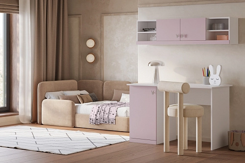 Стенка детская Банни-12 Розовый Лайт - фото 1