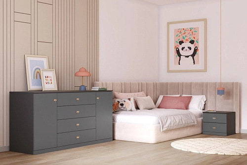 Стенка детская Стрекоза-7 Графит - фото 1