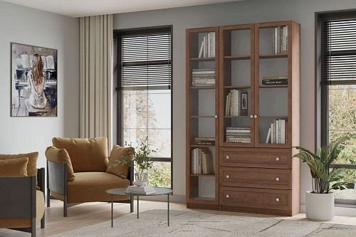 Шкаф для книг Билли-43 Орех Экко - фото 1