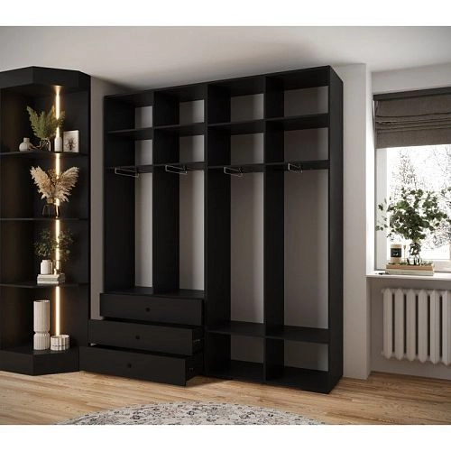 Шкаф распашной Люксор-4.3 Черный - фото 3