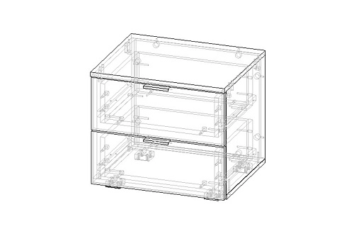 Тумба прикроватная Салерно NEW 2 Аквамарин - фото 3