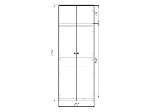 Шкаф распашной Колорадо-2 с зеркалом МДФ - фото 4