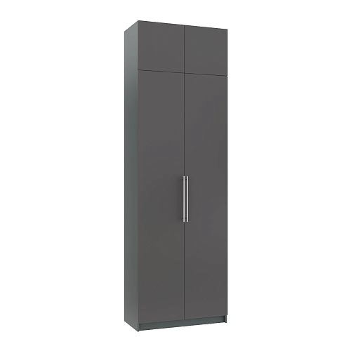 Шкаф распашной Калифорния-2 с антресолью Графит - фото 5