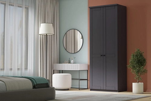 Шкаф распашной София РАХ-2 МДФ Графит - фото 1