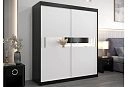 Шкаф-купе Бенито-2 Черный/Белый