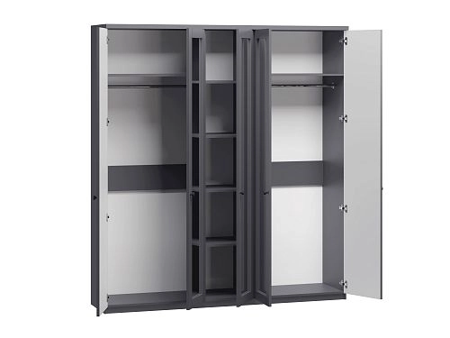 Шкаф распашной София РАХ-9 МДФ Графит - фото 4