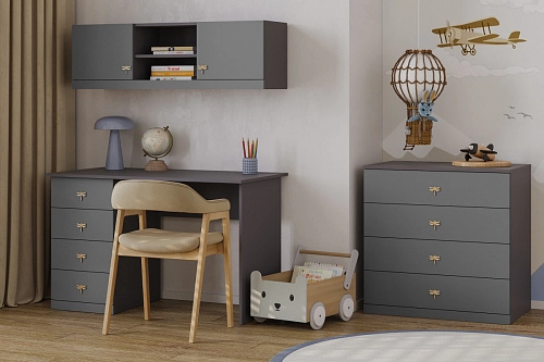 Стенка детская Стрекоза-3 Графит - фото 1