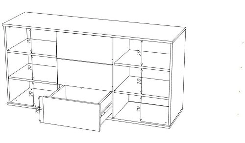 Комод Марвин Йорк 4 фрезеровка 2 Графит - фото 2