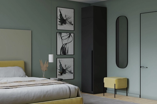 Шкаф распашной Лорена Пакс-1 с антресолью Графит - фото 1