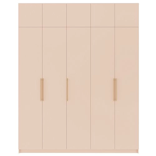 Шкаф распашной Калифорния-5 с антресолью Сатин - фото 4