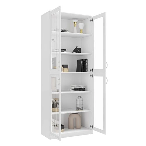 Книжный шкаф Библиограф 2.2 Рельеф Белый - фото 2