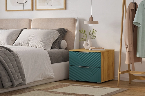 Тумба прикроватная Салерно NEW 2 Аквамарин - фото 1