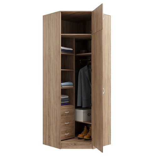 Шкаф угловой Алиса-12 Дуб Сонома - фото 3