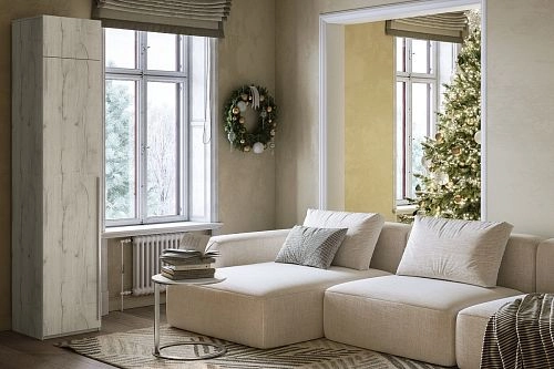 Шкаф распашной Лорена Бест-1 с антресолью Дуб Крафт Белый - фото 1