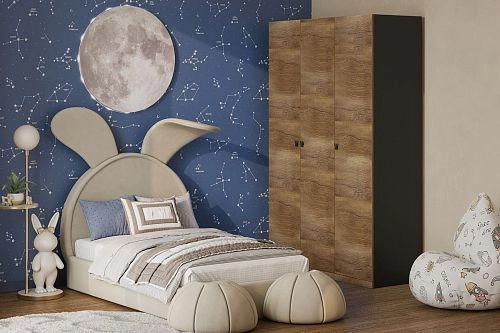 Шкаф распашной Банни-3 Дуб Мореный - фото 1