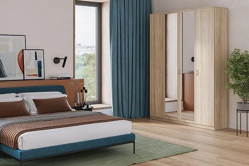 Шкаф распашной Лайт-4 Дуб Сонома - фото 1