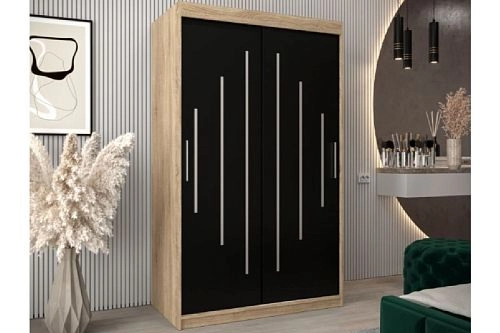 Шкаф-купе Валмиера-2 NEW Дуб сонома/Черный - фото 1