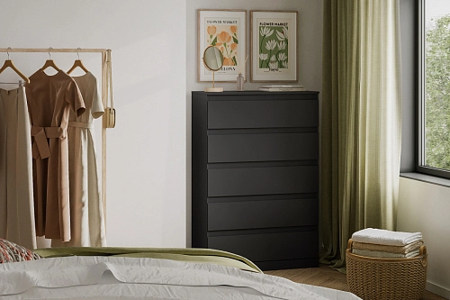 Комод Стефани Мальм-19 Черный - фото 1